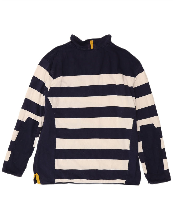 Joules Mens Zip Neck Sweatshirt Jumper 2XL Navy Blue Striped