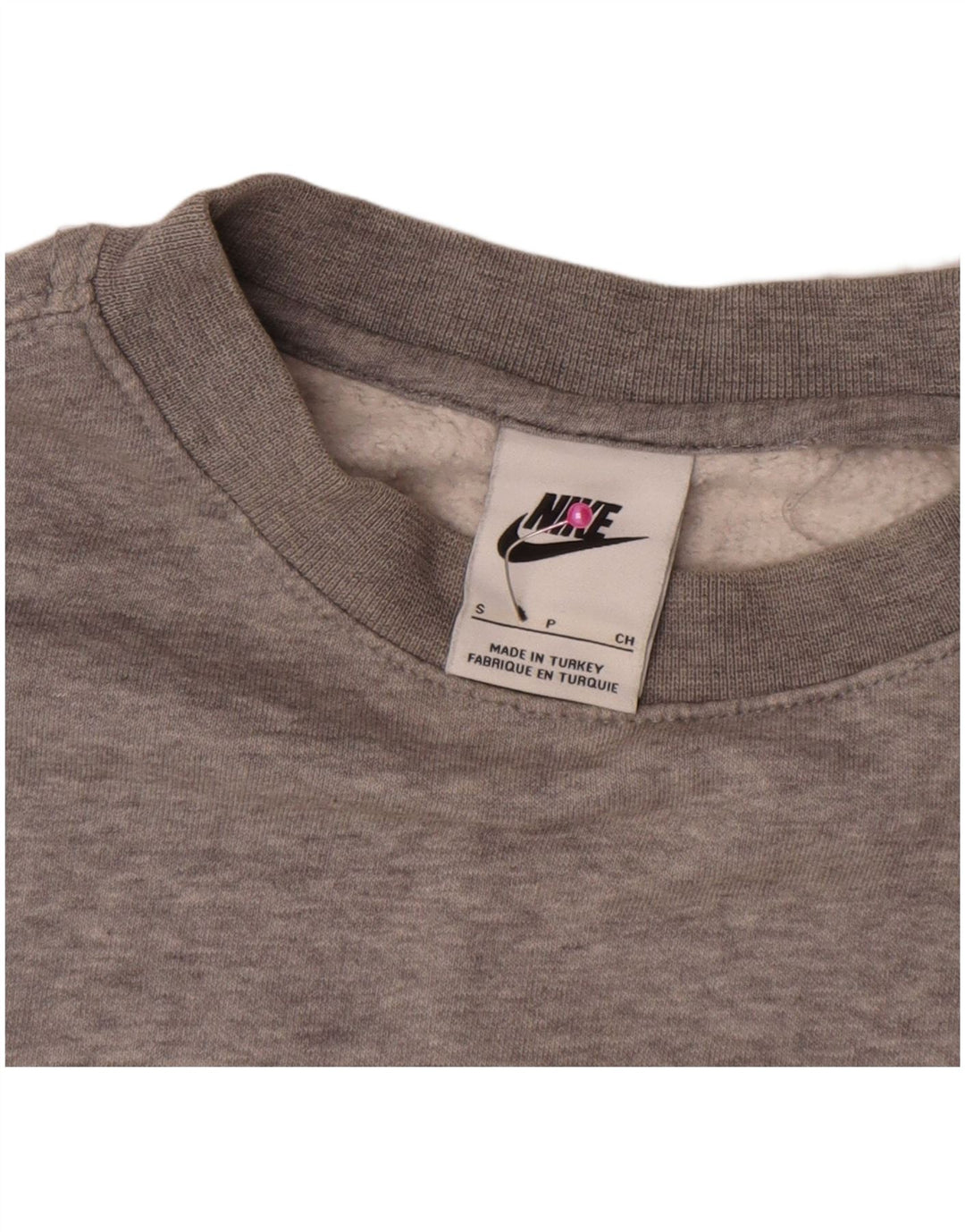 Nike Mens Graphic Loose Fit Sweatshirt Jumper Small Grey Flecked Cotton
