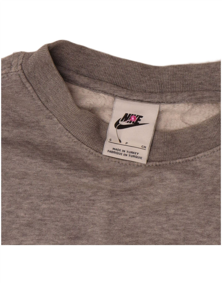 Nike Mens Graphic Loose Fit Sweatshirt Jumper Small Grey Flecked Cotton