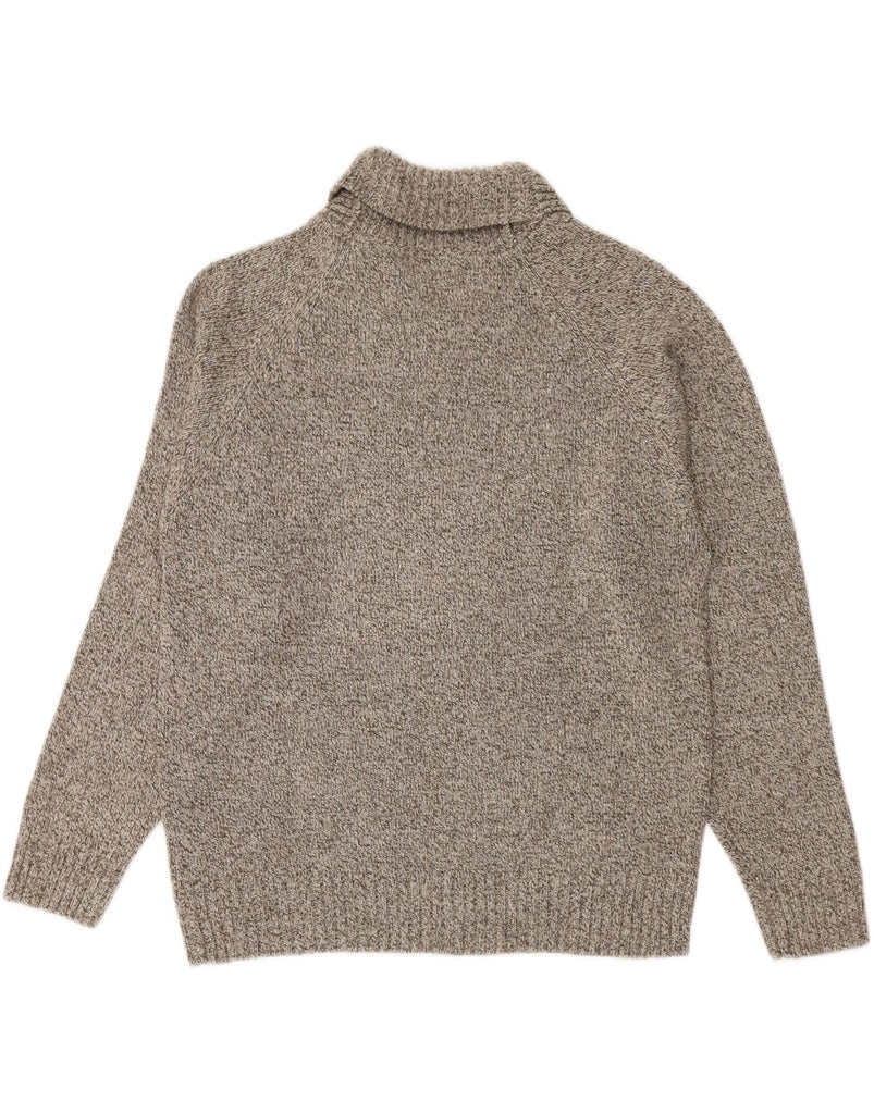 MARKS & SPENCER Mens Shawl Neck Jumper Sweater Medium Grey Flecked Vintage Marks & Spencer and Second-Hand Marks & Spencer from Messina Hembry 