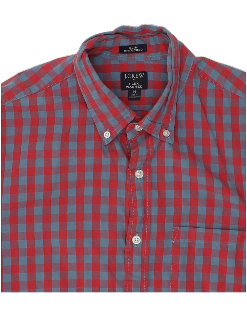 J. CREW Mens Flex Slim Shirt Medium Red Gingham Cotton | Vintage J. Crew | Thrift | Second-Hand J. Crew | Used Clothing | Messina Hembry 