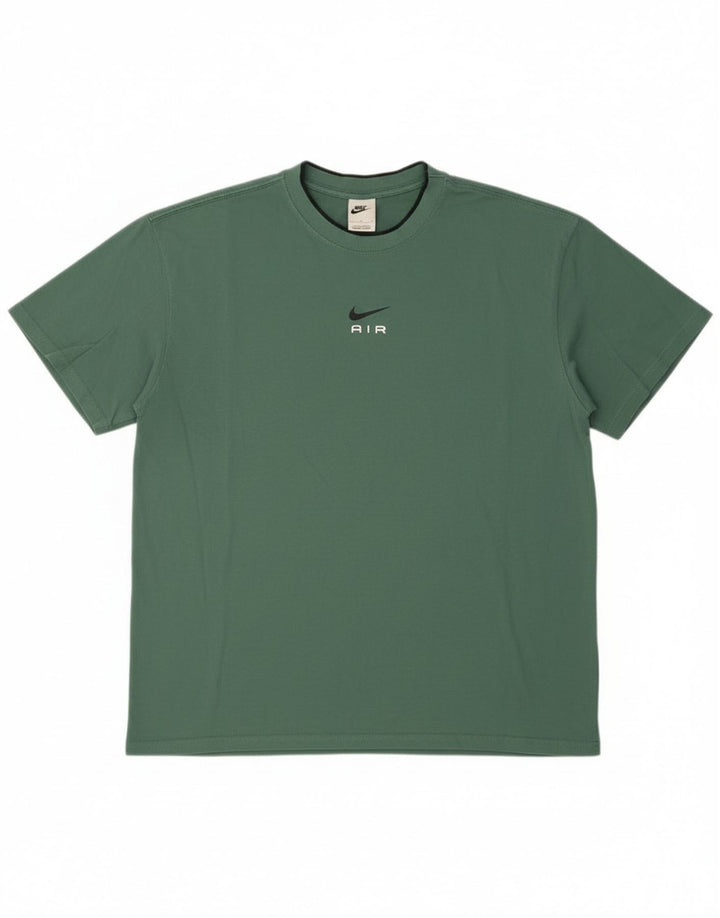 Nike Mens T-Shirt Top Large Green Cotton