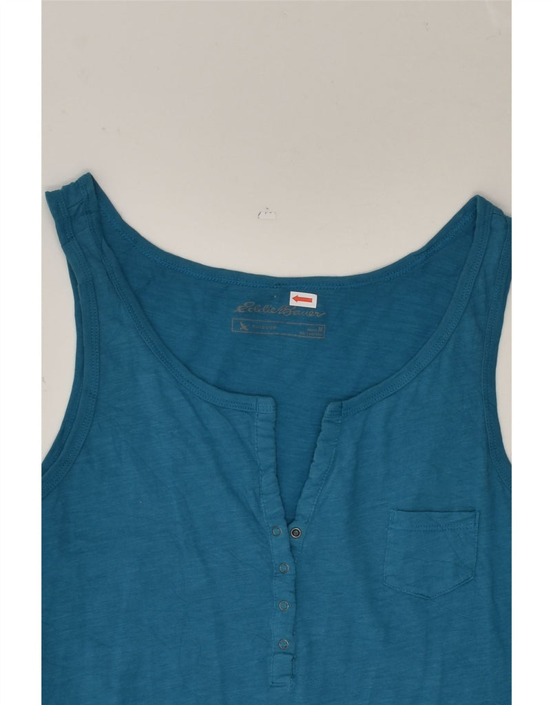 EDDIE BAUER Womens Vest Top UK 12 Medium Blue Cotton | Vintage Eddie Bauer | Thrift | Second-Hand Eddie Bauer | Used Clothing | Messina Hembry 