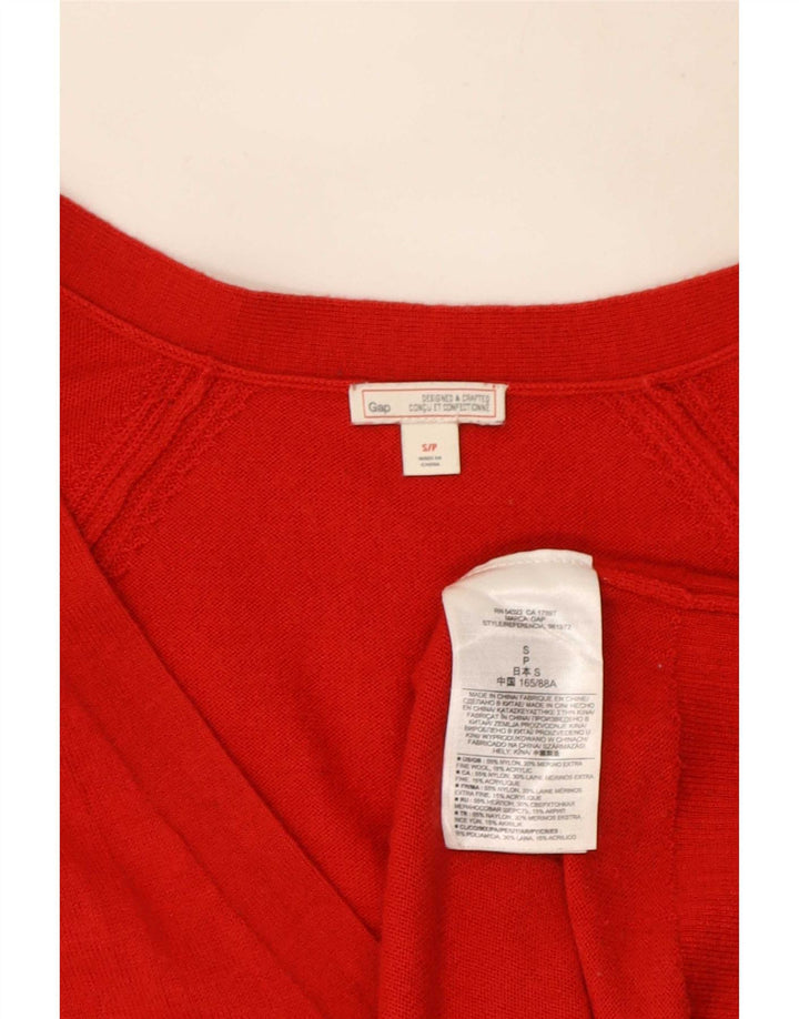 Gap Womens Oversized Cardigan Sweater UK 10 Small Red Nylon