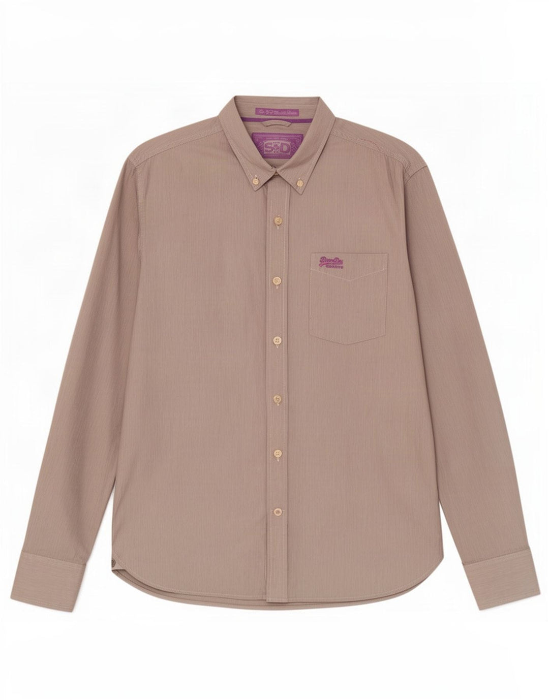 Superdry Mens Shirt XL Grey Pinstripe Cotton