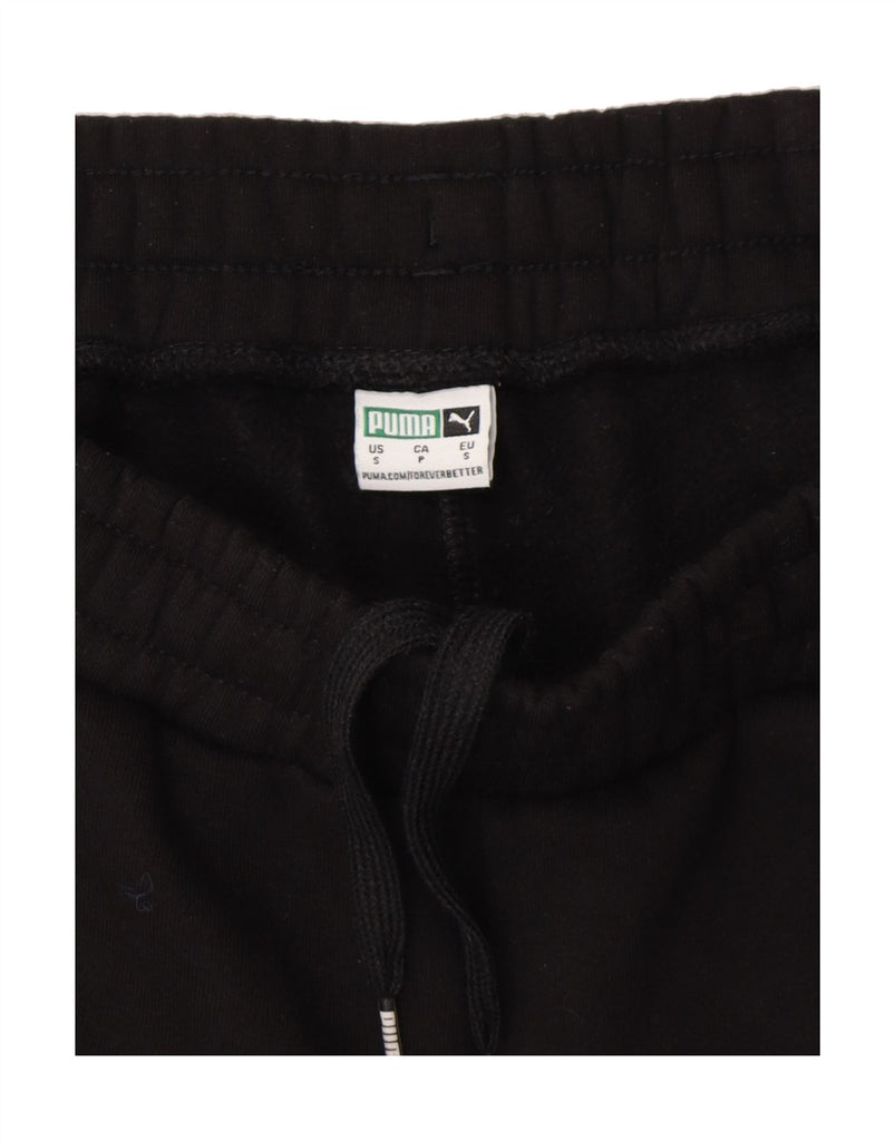 PUMA Mens Graphic Tracksuit Trousers Joggers Small  Black Vintage Puma and Second-Hand Puma from Messina Hembry 