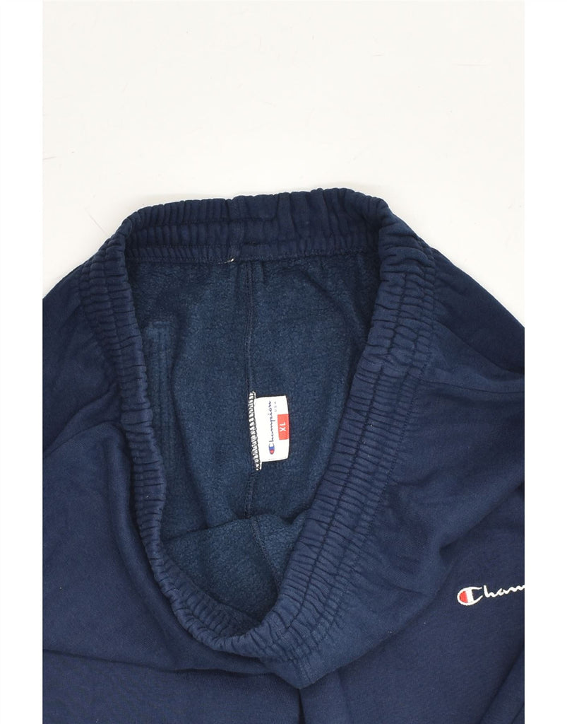 CHAMPION Womens Tracksuit Trousers UK 18 XL Navy Blue Cotton | Vintage Champion | Thrift | Second-Hand Champion | Used Clothing | Messina Hembry 