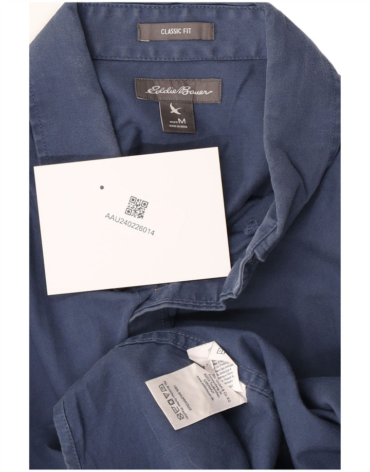 Eddie Bauer Mens Classic Fit Shirt Medium Blue Cotton
