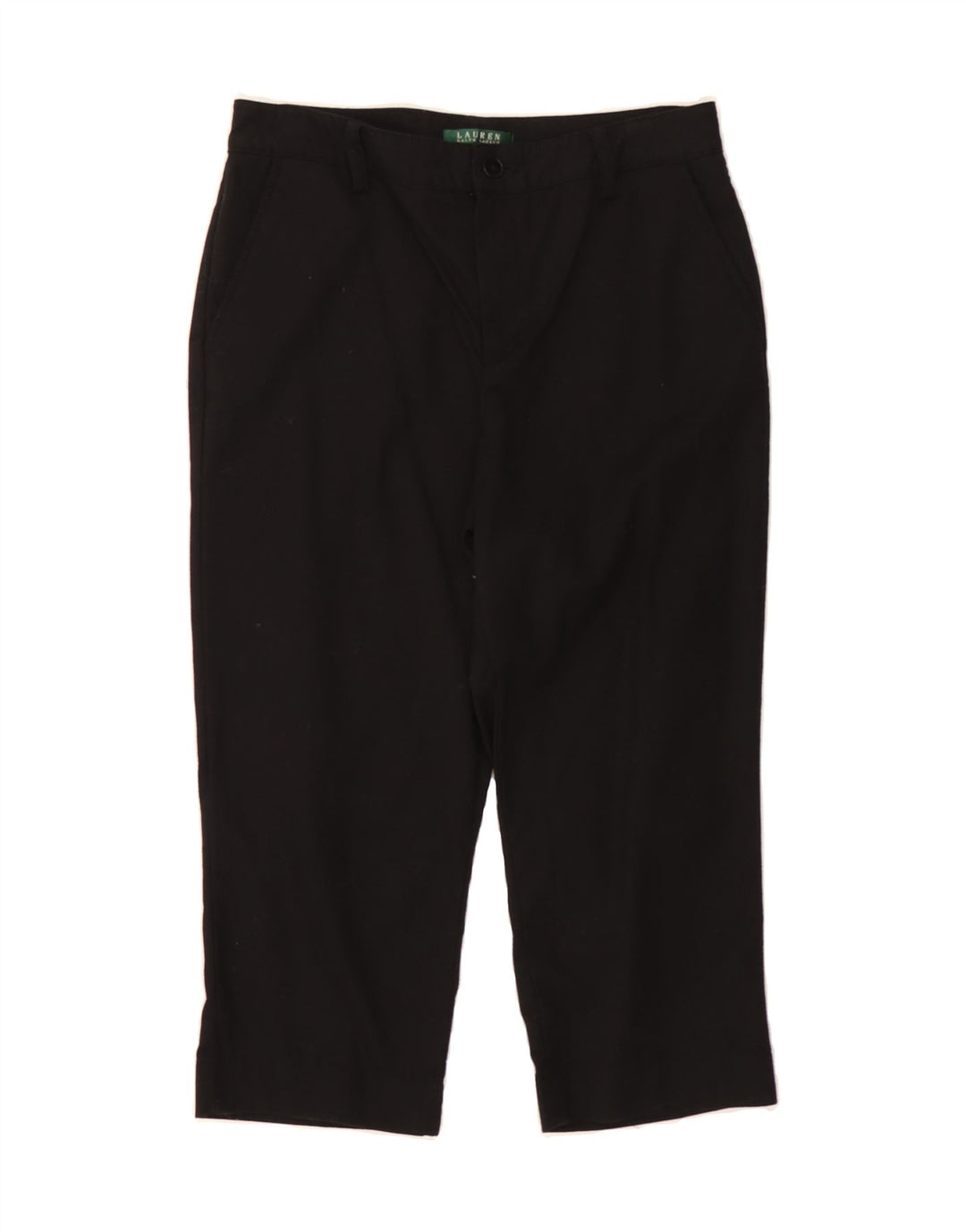 RALPH LAUREN Womens Straight Capri Trousers US 8 Medium W30 L21 Black Vintage Ralph Lauren and Second-Hand Ralph Lauren from Messina Hembry 