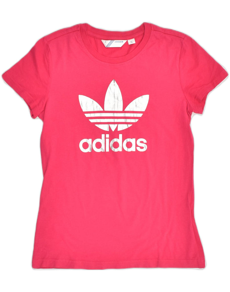 ADIDAS Womens Graphic T-Shirt Top EU 36 Small Pink | Vintage Adidas | Thrift | Second-Hand Adidas | Used Clothing | Messina Hembry 