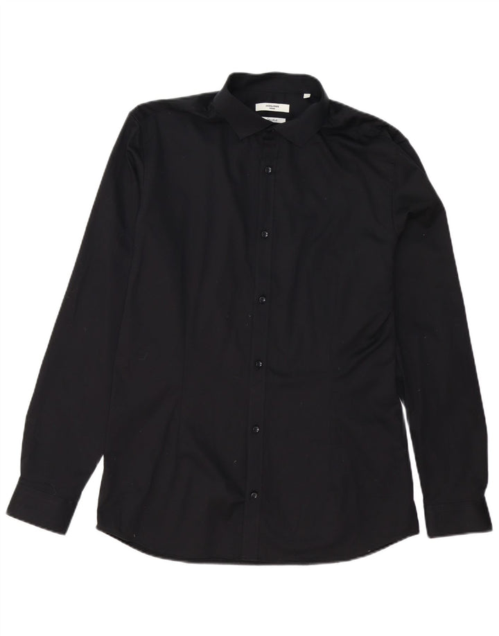 Jack & Jones Mens Shirt Large Black Cotton