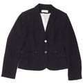 CALVIN KLEIN Womens 2 Button Blazer Jacket UK 14 Medium Navy Blue