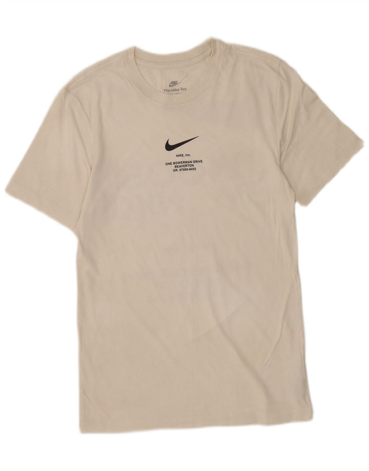Nike Mens Graphic T-Shirt Top XS White Cotton