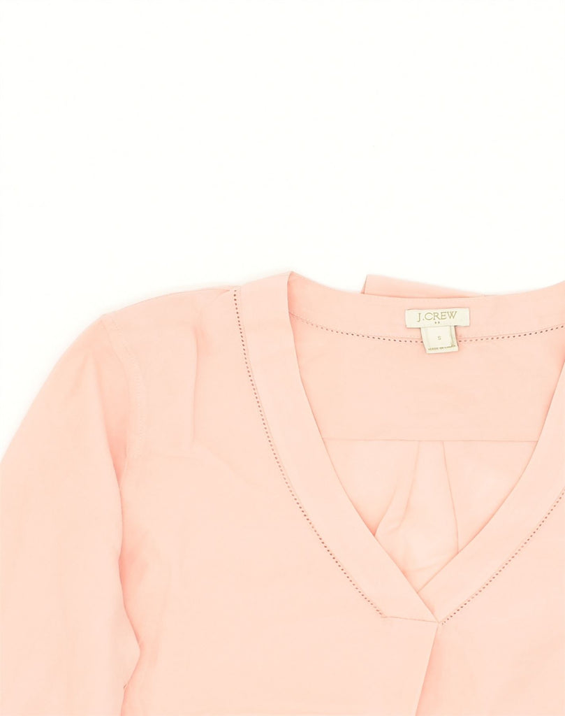 J. CREW Womens Long Sleeve Blouse Top UK 10 Small Pink Viscose | Vintage J. Crew | Thrift | Second-Hand J. Crew | Used Clothing | Messina Hembry 