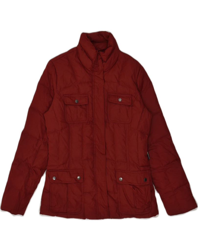 CALVIN KLEIN Womens Padded Jacket UK 10 Small Maroon Polyester | Vintage Calvin Klein | Thrift | Second-Hand Calvin Klein | Used Clothing | Messina Hembry 