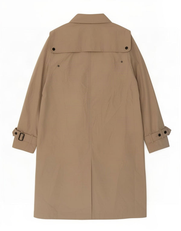 Zara Womens Longline Cape Coat UK 14 Medium Beige Modal