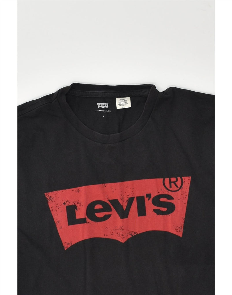 LEVI'S Mens Graphic T-Shirt Top Large Black Cotton | Vintage Levi's | Thrift | Second-Hand Levi's | Used Clothing | Messina Hembry 