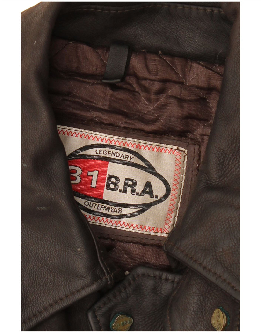 VINTAGE Mens Leather Jacket UK 42 XL Brown