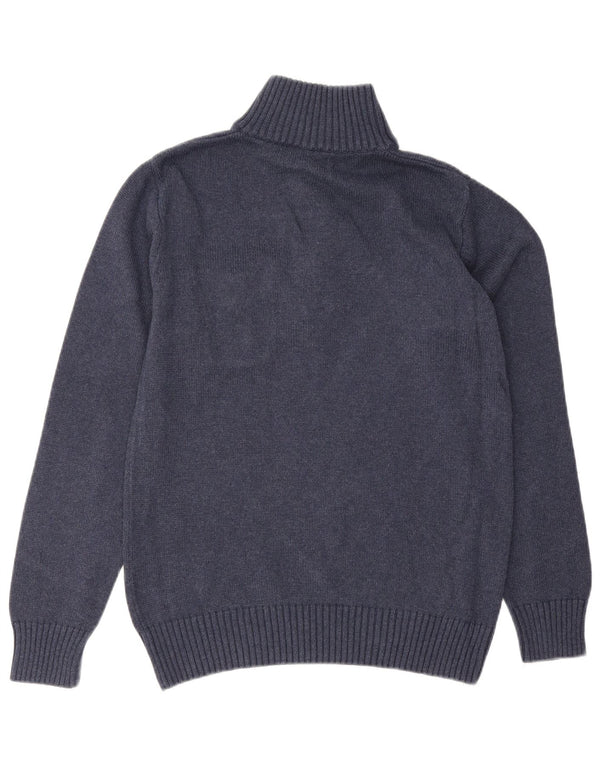 Gant Mens Button Neck Jumper Sweater Medium Navy Blue