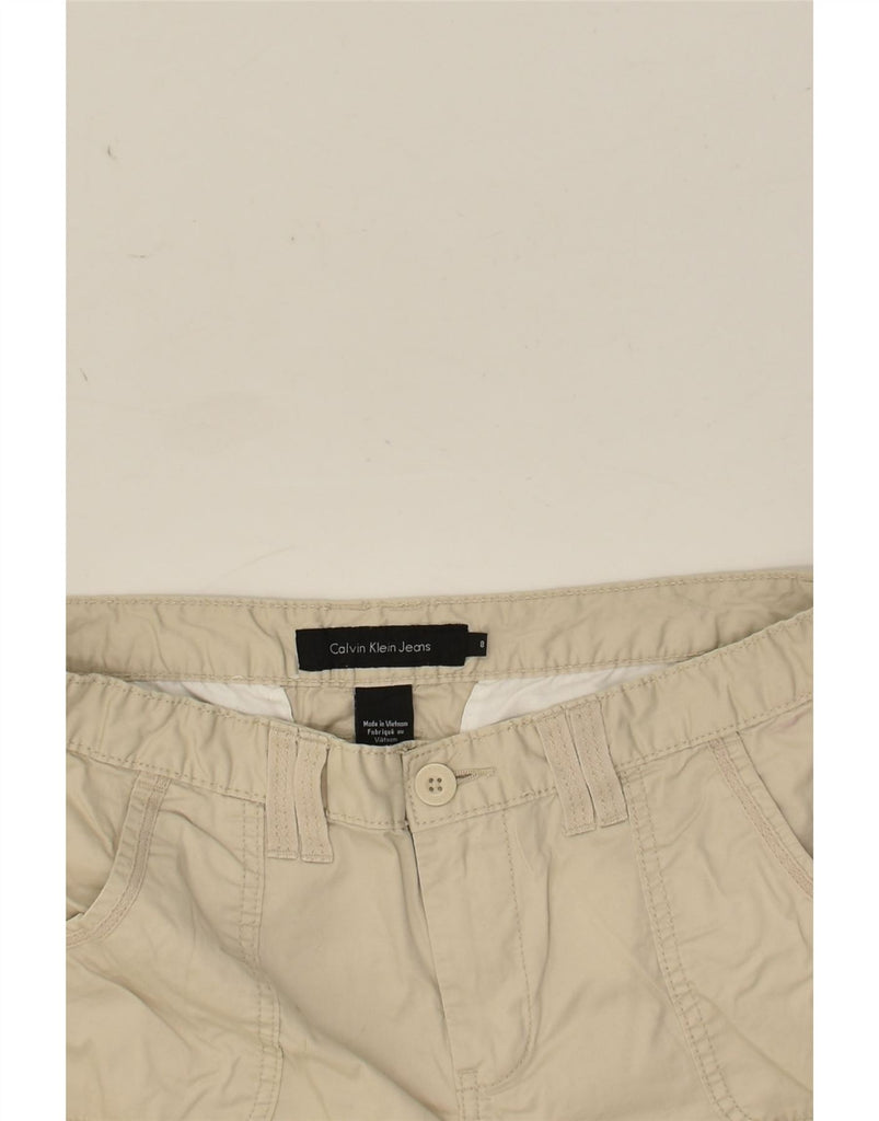 CALVIN KLEIN Womens Casual Shorts US 8 Medium W32 Beige | Vintage Calvin Klein | Thrift | Second-Hand Calvin Klein | Used Clothing | Messina Hembry 