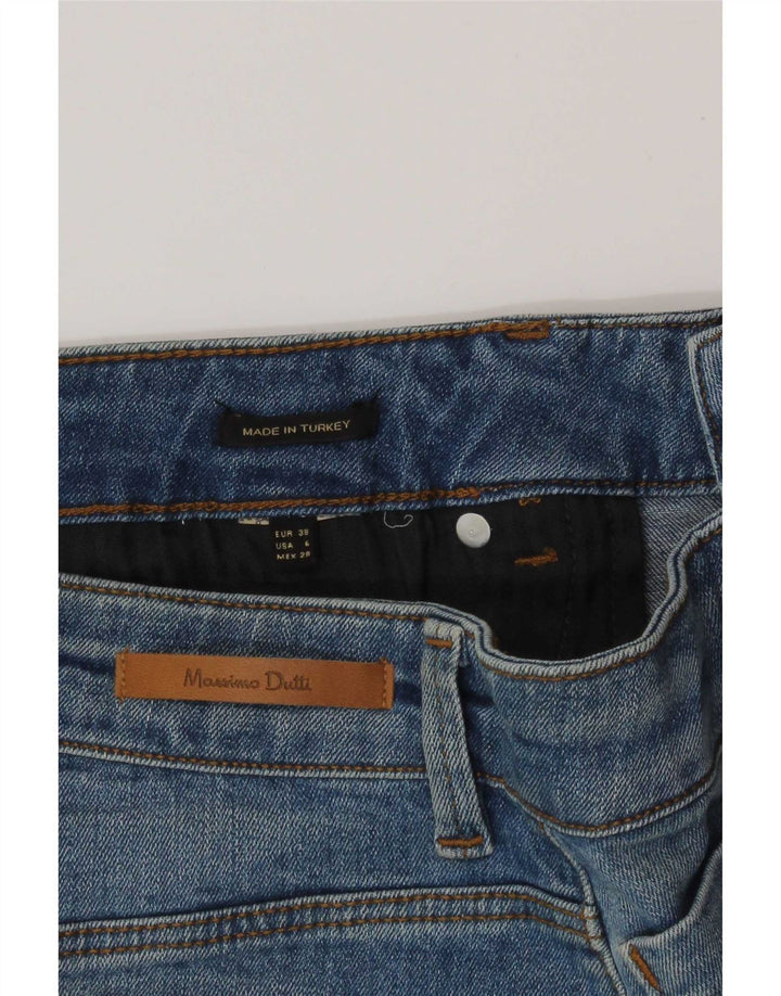 Massimo Dutti Womens Denim Skirt EU 38 Small W28 Blue