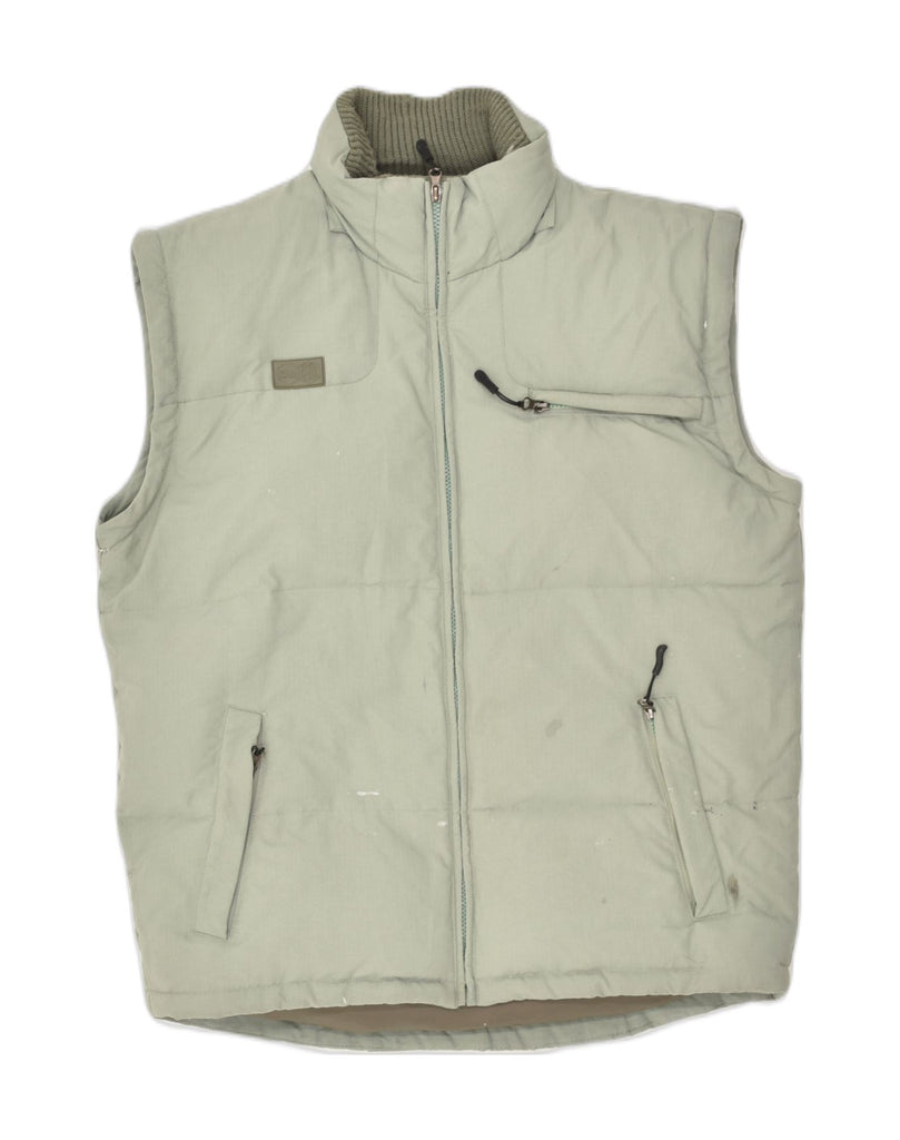 FILA Mens Padded Gilet UK 38 Small Khaki Polyester | Vintage Fila | Thrift | Second-Hand Fila | Used Clothing | Messina Hembry 