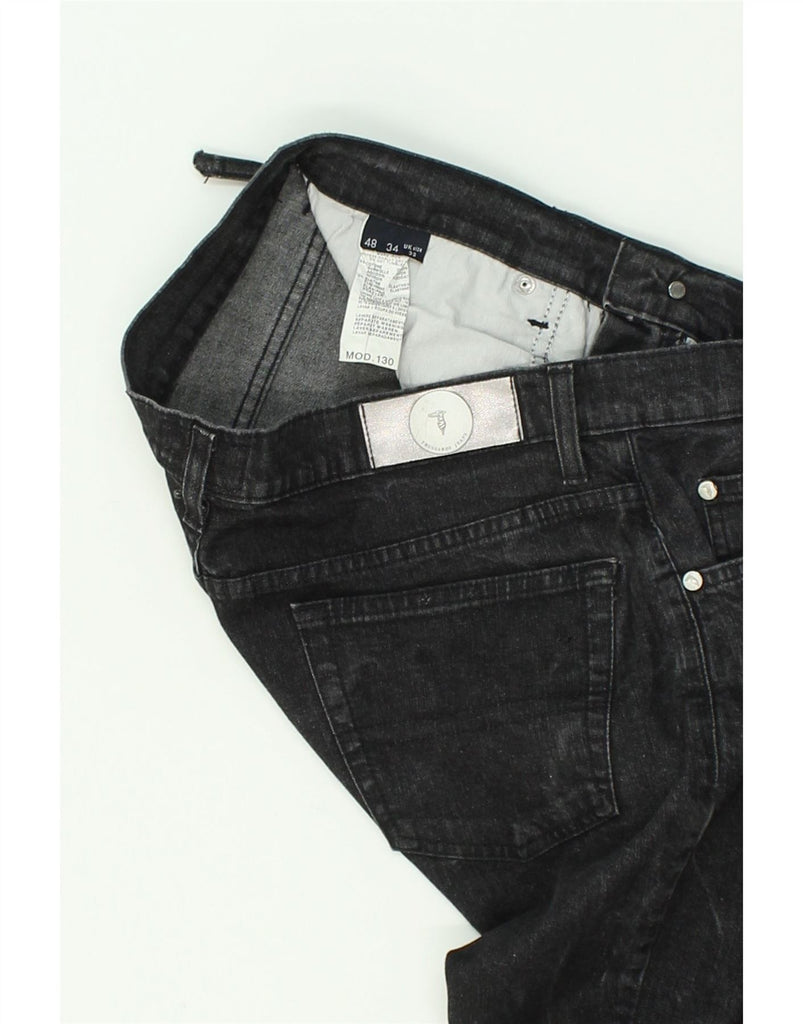 TRUSSARDI Mens Slim Jeans W32 L30 Black Cotton | Vintage Trussardi | Thrift | Second-Hand Trussardi | Used Clothing | Messina Hembry 