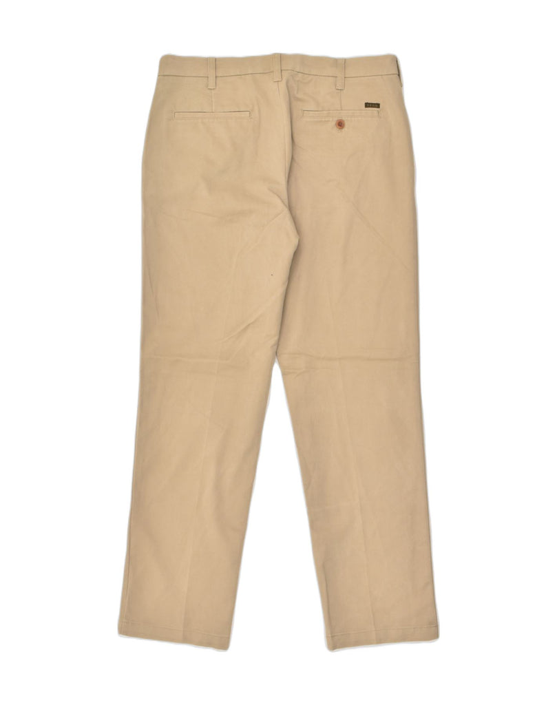 IZOD Mens Straight Casual Trousers W33 L32 Beige Cotton | Vintage Izod | Thrift | Second-Hand Izod | Used Clothing | Messina Hembry 