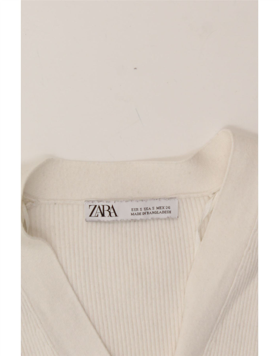 ZARA Womens Cardigan Sweater UK 10 Small White Viscose Vintage Zara and Second-Hand Zara from Messina Hembry 