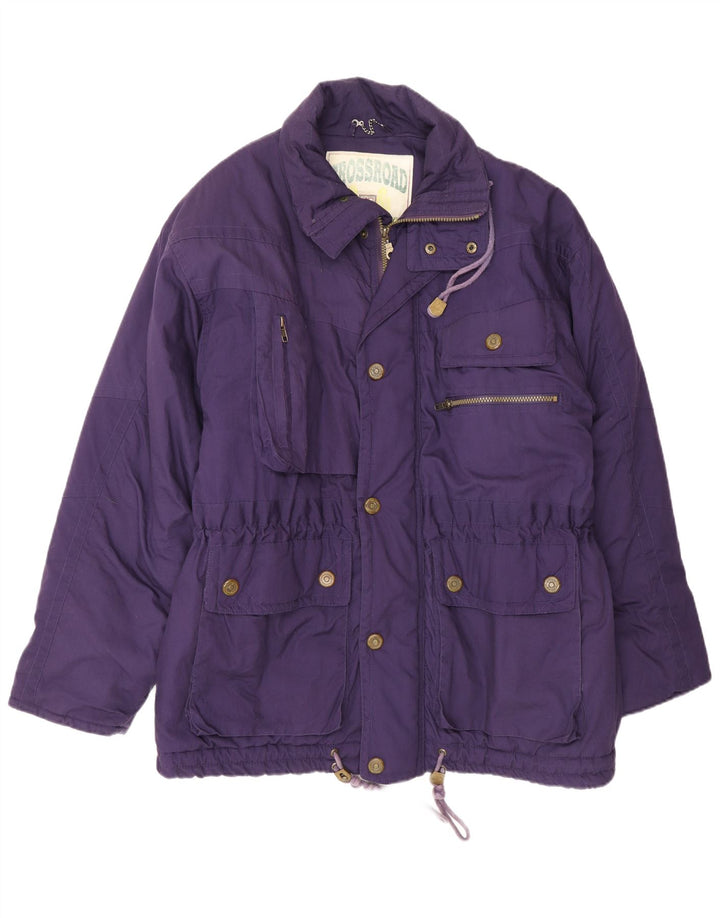 Crossrace Mens Utility Jacket UK 50 Large Purple Polyester