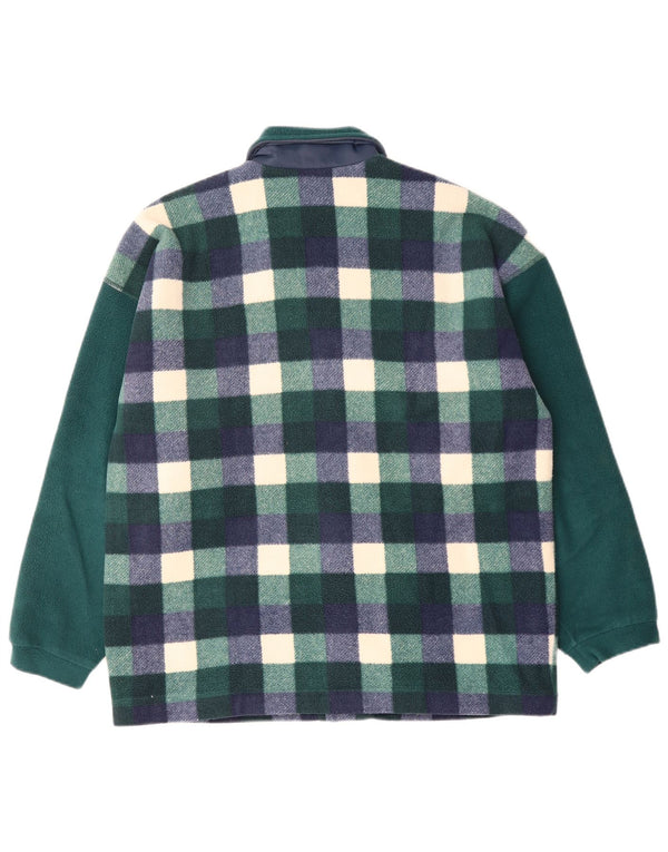 Armata Di Mare Boys Loose Fit Fleece Jacket 15-16 Years XL Green Gingham