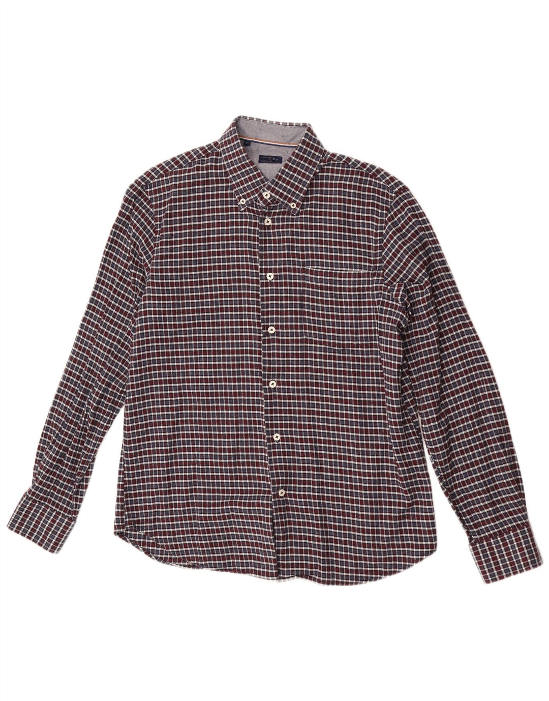 Vintage Mens Checked  Flannel Shirt Large Multicoloured Check Cotton