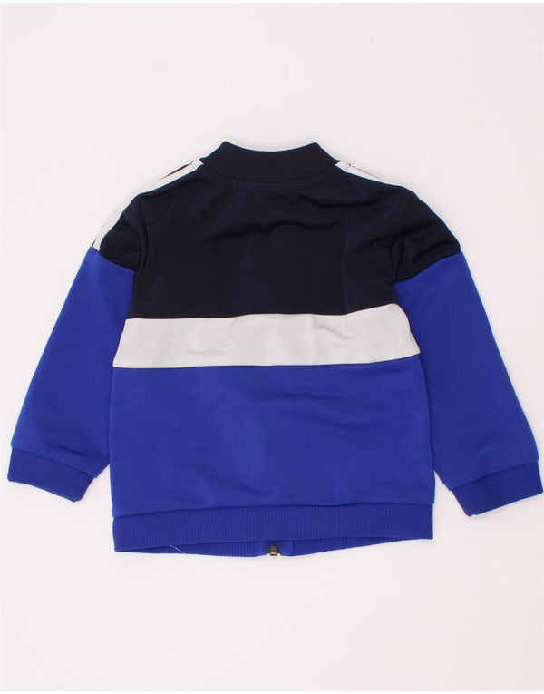 Adidas Baby Boys Tracksuit Top Jacket 12-18 Months Blue Colourblock