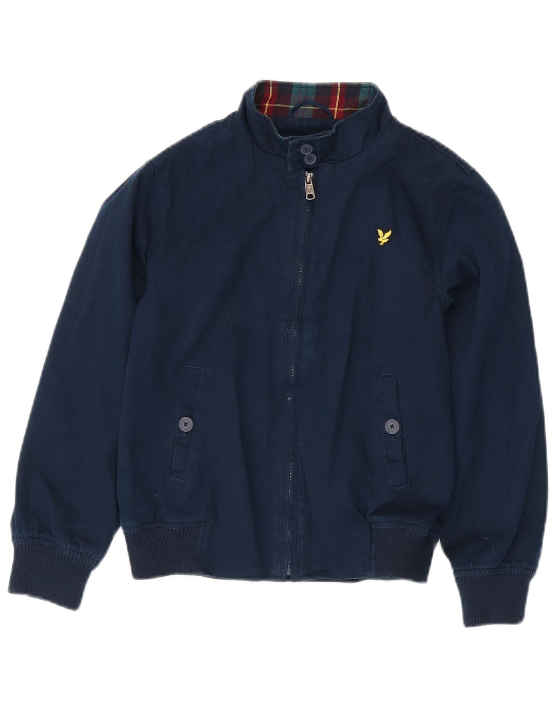Lyle & Scott Boys Bomber Jacket 10-11 Years Navy Blue Cotton
