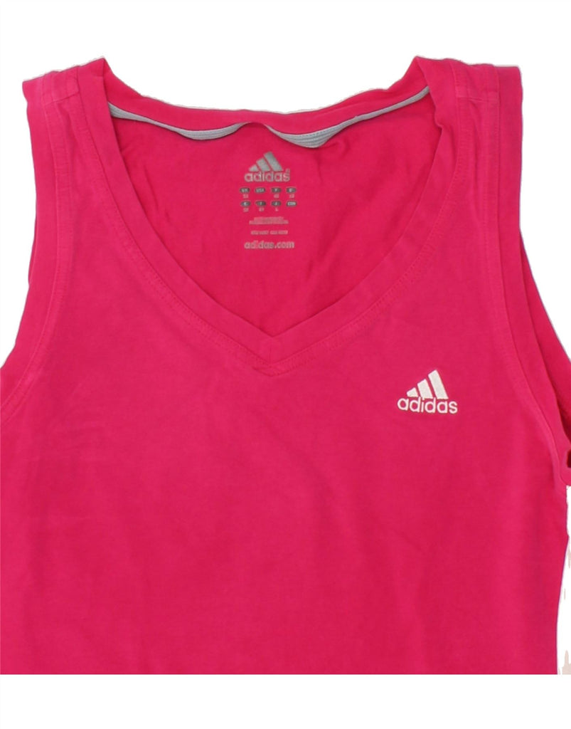 ADIDAS Womens Vest Top UK 12 Medium  Pink | Vintage Adidas | Thrift | Second-Hand Adidas | Used Clothing | Messina Hembry 