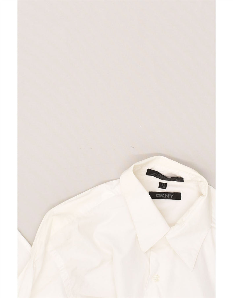 DKNY Mens Shirt Size 16 1/2 Large White Cotton | Vintage Dkny | Thrift | Second-Hand Dkny | Used Clothing | Messina Hembry 