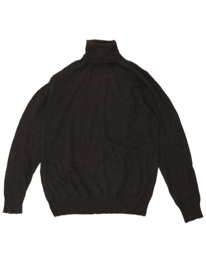 Zara Mens Roll Neck Jumper Sweater XL Black