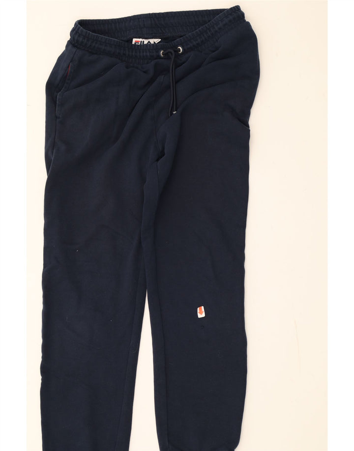 FILA Boys Tracksuit Trousers Joggers 13-14 Years  Navy Blue Vintage Fila and Second-Hand Fila from Messina Hembry 