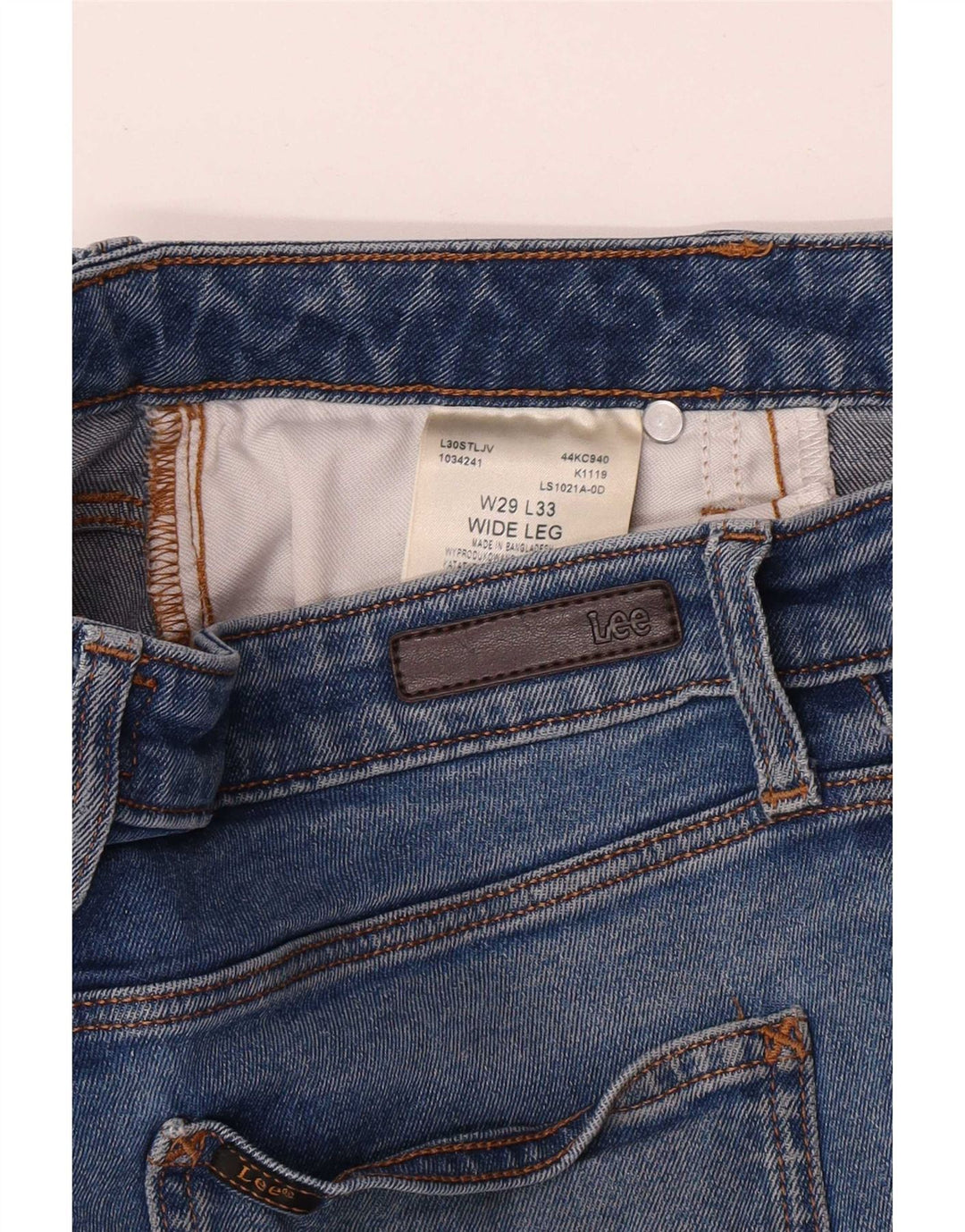 Lee Womens Crop Wide Leg Jeans W29 L26 Blue Cotton