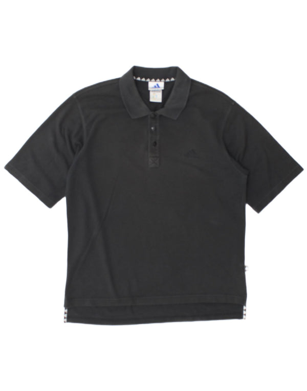 Adidas Mens Polo Shirt UK 42/44 Large Grey Cotton