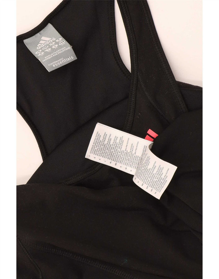 Adidas Womens Climalite Vest Top UK 10 Small Black Polyester