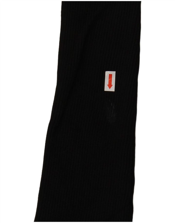 ZARA Womens Crop Boat Neck Jumper Sweater UK 8 Small Black Viscose