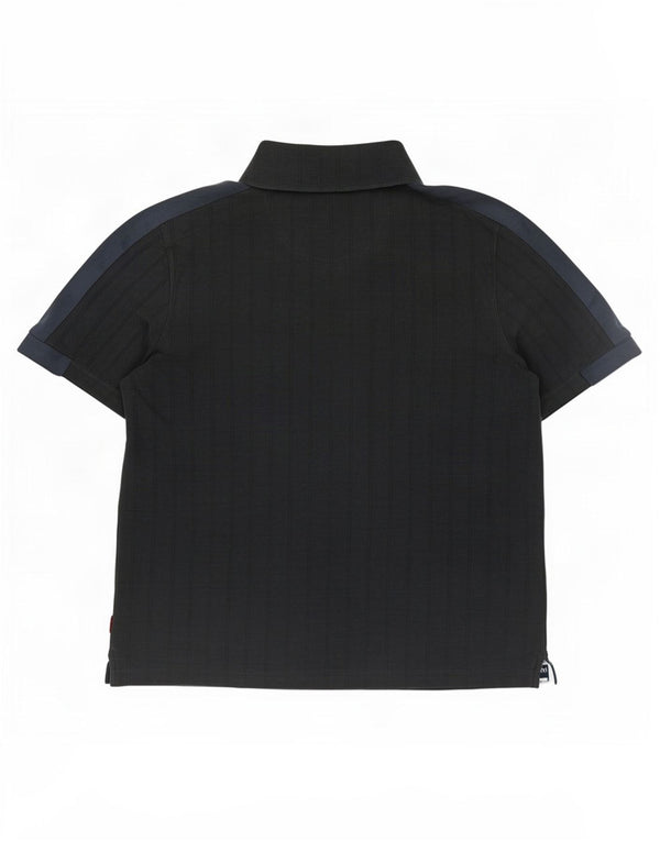 Ted Baker Mens Regular Polo Shirt Size 6 2XL Black Cotton