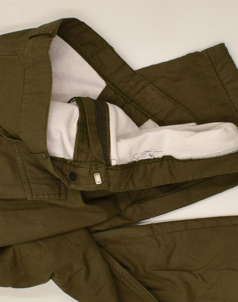 BELFE Mens Straight Cargo Trousers W40 L30 Khaki Cotton | Vintage Belfe | Thrift | Second-Hand Belfe | Used Clothing | Messina Hembry 