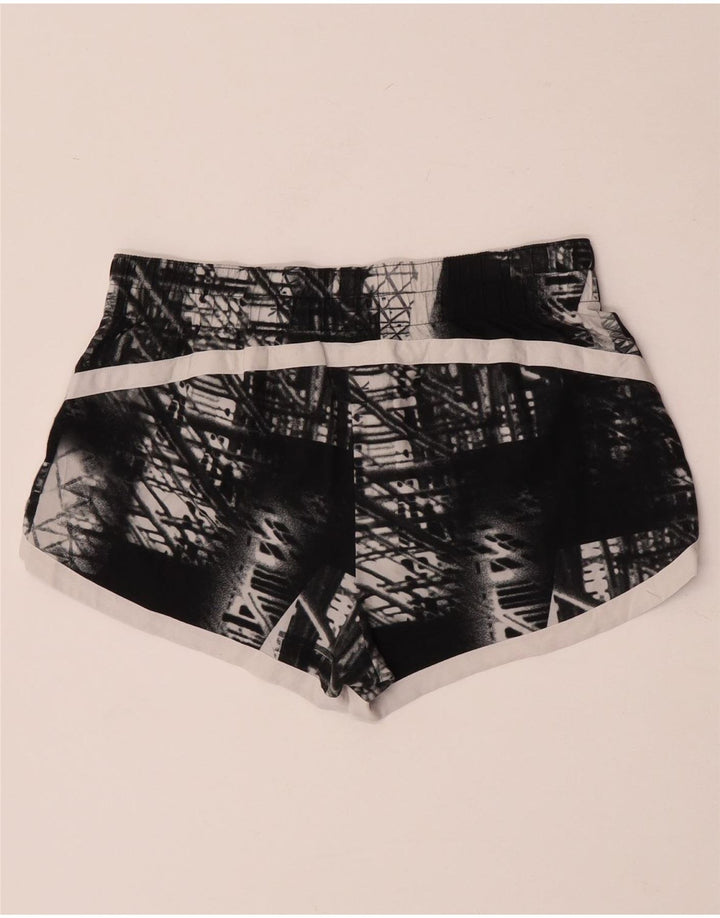 Gap Womens Sport Shorts UK 14 Medium Black Geometric Polyester