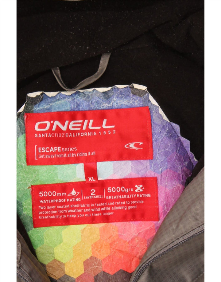 O'NEILL Womens Hooded Rain Jacket UK 18 XL Grey Polyamide Vintage O'Neill and Second-Hand O'Neill from Messina Hembry 