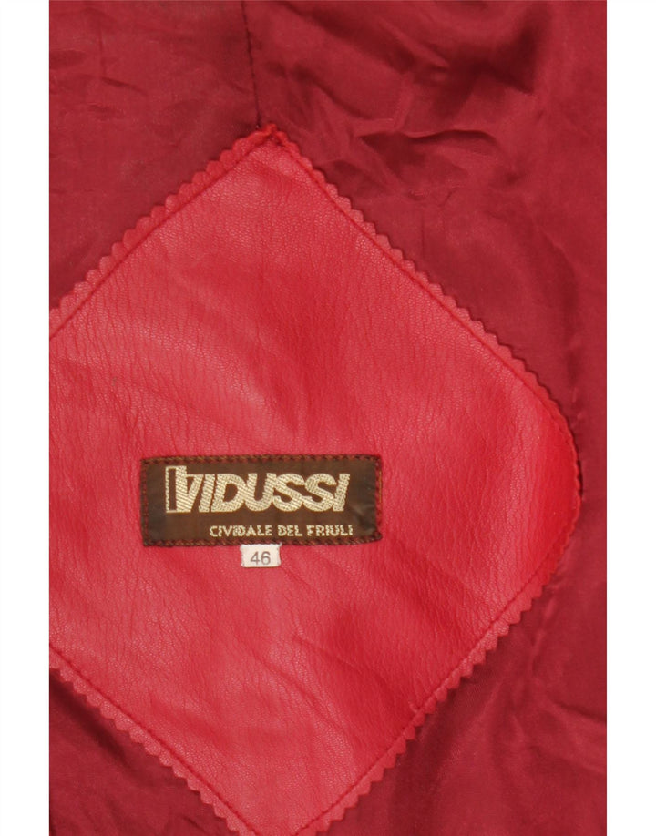 Vintage Womens Leather Jacket IT 46 Large Red
