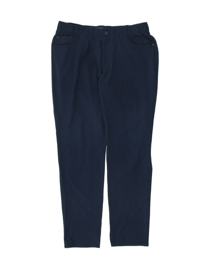UNDER ARMOUR Womens Slim Casual Trousers W36 L32 Navy Blue | Vintage Under Armour | Thrift | Second-Hand Under Armour | Used Clothing | Messina Hembry 