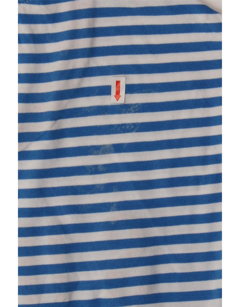 SUPERDRY Womens Graphic T-Shirt Top UK 12 Medium Blue Striped Cotton Vintage Superdry and Second-Hand Superdry from Messina Hembry 
