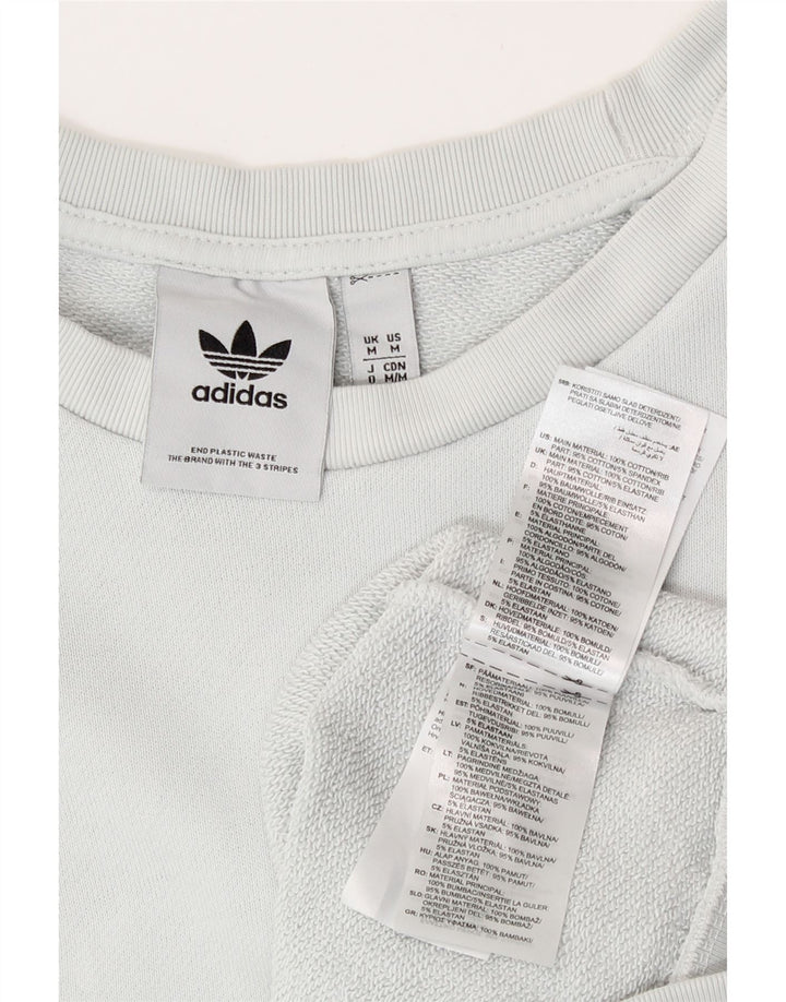 Adidas Mens Sweatshirt Jumper Medium Blue Cotton